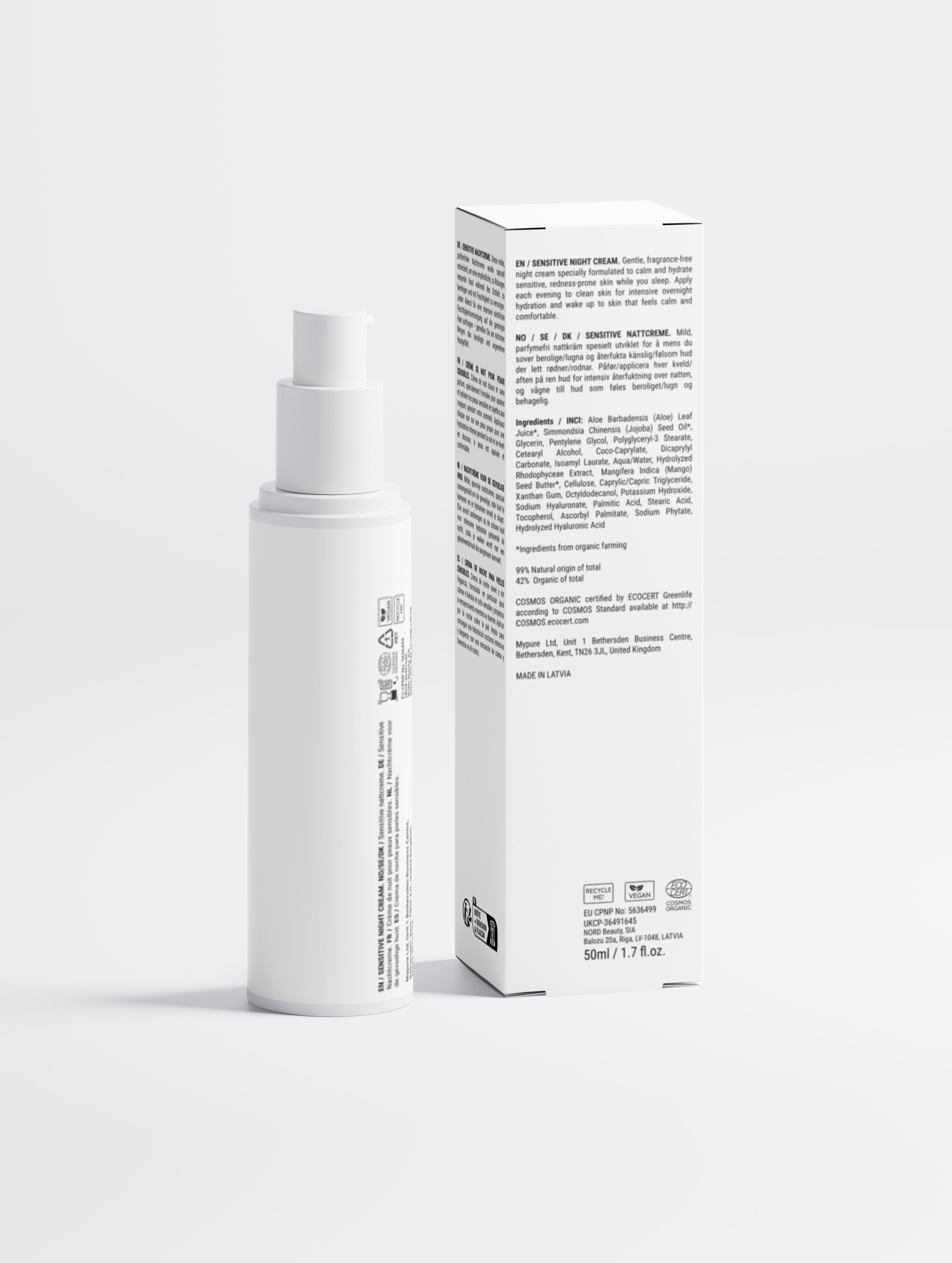 Sensitive Skin Overnight Cream, Fragrance-Free